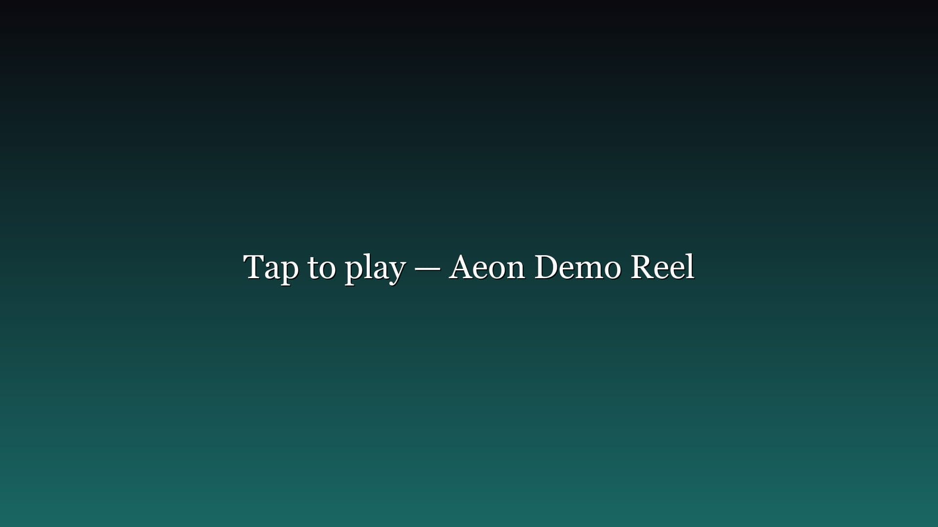 Aeon walkthrough demo poster